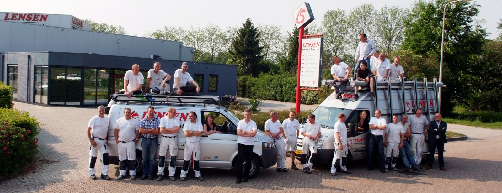 Het team van Lensen Schilder & Glasservice